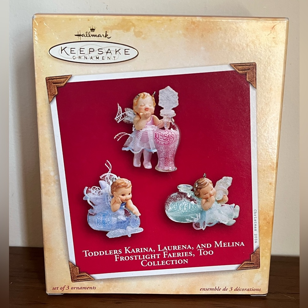 Hallmark 2004 Frostlight Faeries Toddler Too Collection Karina, Laurena Melina